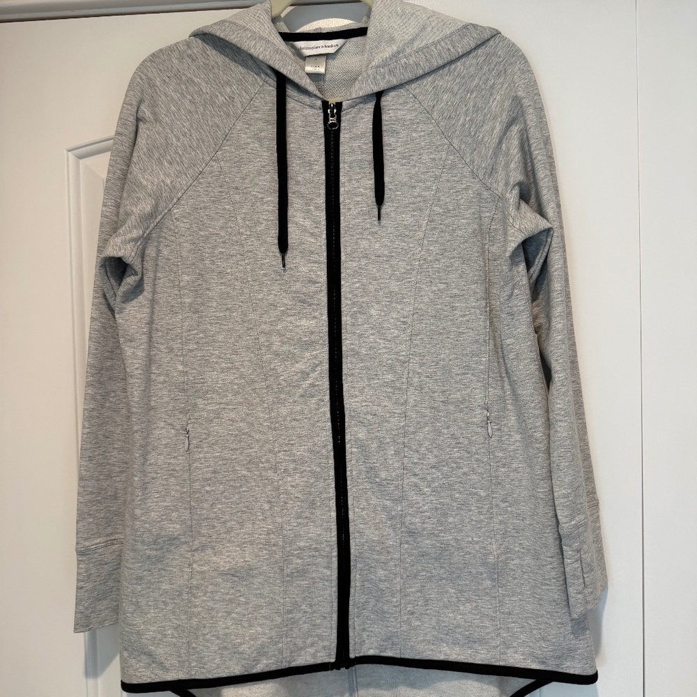 Christopher & Banks tunic length zip up hooded sweatshirt